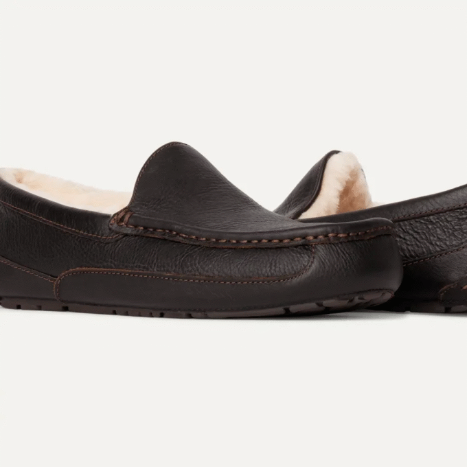 Ascot leren pantoffel