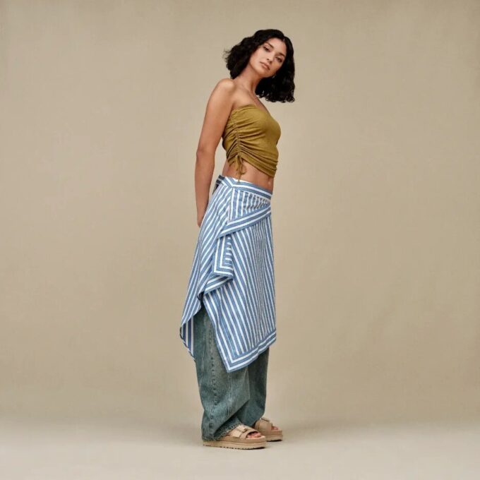Emilia Bandeau Top Rib