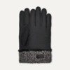 Handschoen met gebreide manchet van schapenvacht