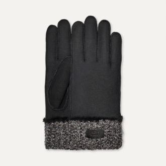 Handschoen met gebreide manchet van schapenvacht