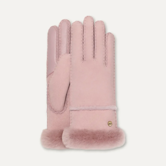 Handschoen met schapenvachtnaad