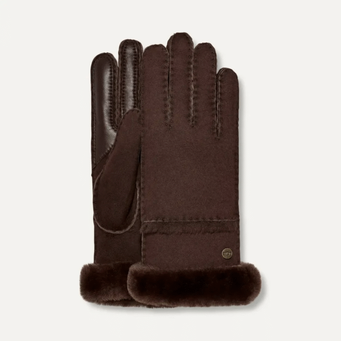Handschoen met schapenvachtnaad