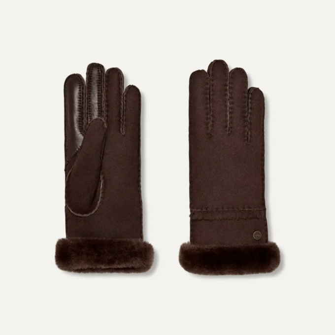 Handschoen met schapenvachtnaad