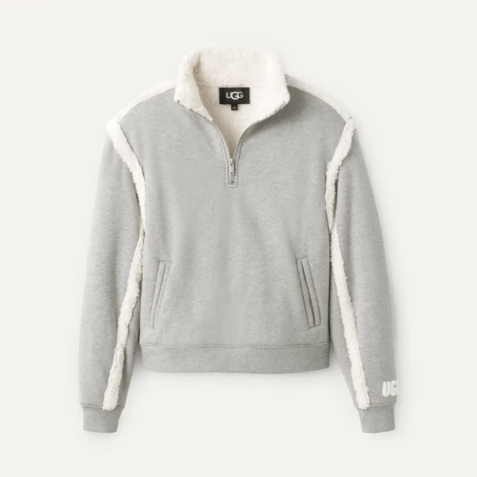 Lydi Bonded Fleece Halve Rits