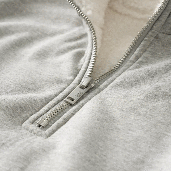 Lydi Bonded Fleece Halve Rits