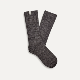 Ribgebreide slouchy crew sok