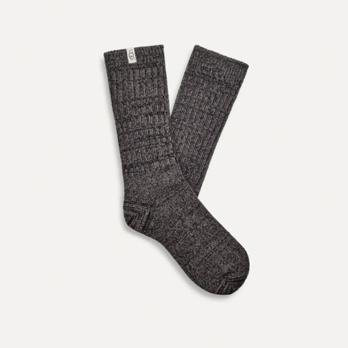 Ribgebreide slouchy crew sok