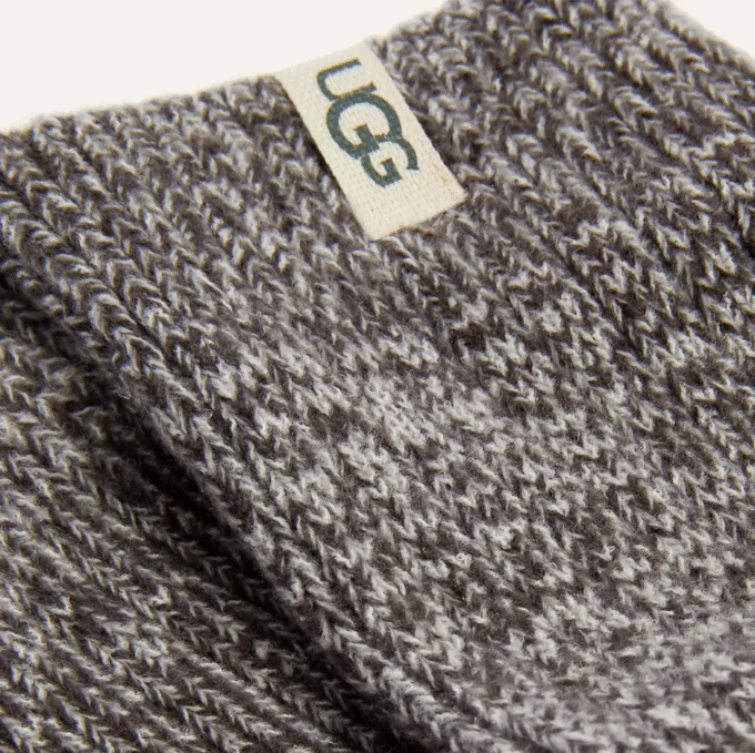 Ribgebreide slouchy crew sok