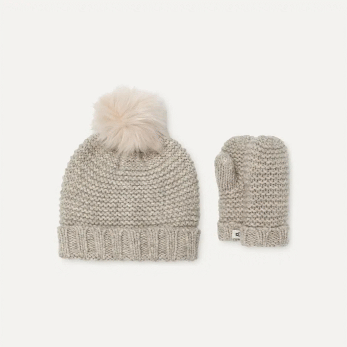 Set gebreide wanten en muts